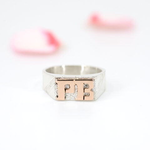Anillo sello rectangular Dama